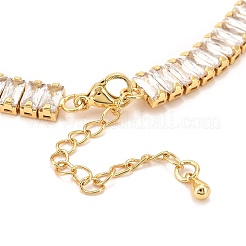 Messing Micro Pave Zirkonia Gliederketten Halsketten&nbsp;BJEW-F416-06G