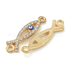 Legierung blau Emaille Böse Augen Verbindungsstück Charms&nbsp;ENAM-S003-03A