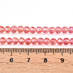 Backfarbe transparente Glasperlenstränge&nbsp;DGLA-A035-T4mm-A01
