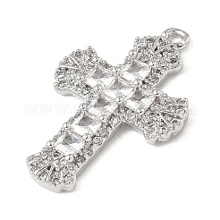 Pendentifs avec zircon cubiques à micro-pavés en laiton&nbsp;KK-P342-15P-02