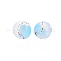 Perle di globo di vetro soffiato a mano trasparente&nbsp;GLAA-T012-33B-06