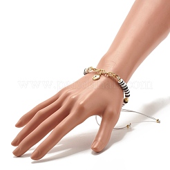 Braccialetto fatto a mano con perline intrecciate in argilla polimerica&nbsp;BJEW-JB07408-01