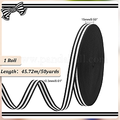 50 Yard Polyester-Streifenbänder&nbsp;SRIB-WH0011-157B