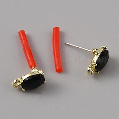 Legierung Rhinestone-Bolzenohrringe&nbsp;FIND-WH0120-25A-02