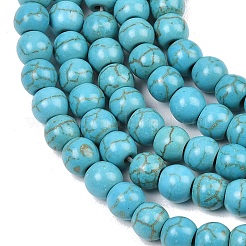 Chapelets de perles en turquoise synthétique&nbsp;TURQ-F007-01B-6mm