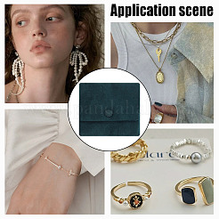 Aufbewahrungsbeutel aus Samtstoff für Schmuck&nbsp;ABAG-WH0048-24B
