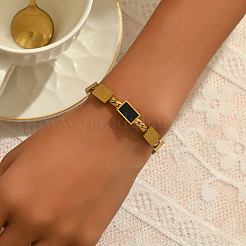 Bracelets vintage en acier inoxydable à maillons pour femmes&nbsp;LS8659