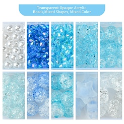 10 Stil transparente Crackle Acrylperlen&nbsp;MACR-FS0001-81