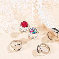 Verstellbare Fingerringkomponenten aus Edelstahl 304&nbsp;STAS-UN0001-10
