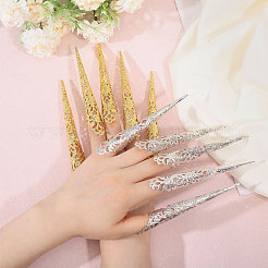 20 pieza de anillos de hierro para uñas de 2 colores&nbsp;AJEW-GL0002-27
