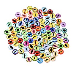 Cabochons en verre transparent imprimé&nbsp;GL-CBAA22A-11