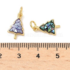 Colgantes navideños de latón esmaltado&nbsp;KK-H534-08G