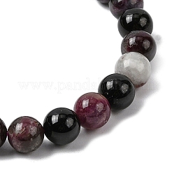 Bracelets élastiques en perles de tourmaline multicolores naturelles&nbsp;BJEW-D417-8mm-04A