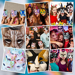 Kits de máscaras de mascarada DIY&nbsp;AJEW-WR0002-85
