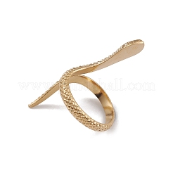 Ionenplattierung (IP) 304 Edelstahl Schlange offene Manschette Ring Zubehörse&nbsp;RJEW-G285-25G