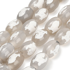 Chapelets de perles d'agate naturelle&nbsp;GG-CBA4812-A02-10x14MM