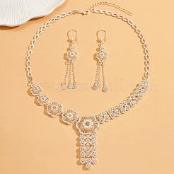 Elegante Legierung Hohl Blume Quaste Ohrringe & Halsketten Sets für Frauen&nbsp;RI3755