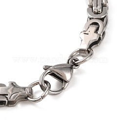 Anlaufgeschützte 201 Edelstahl-Kettenarmbänder im Königskettenstil&nbsp;BJEW-B078-90P