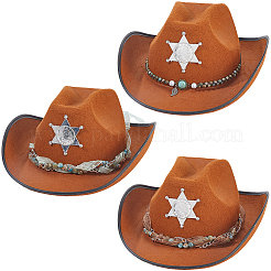 3 set di 3 fasce per cappelli in lega e poliestere&nbsp;AJEW-GF0011-92