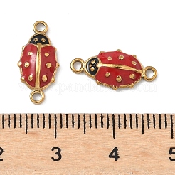 Marienkäfer-Verbindungsanhänger aus 304 Edelstahl mit Emaille&nbsp;STAS-U056-01G