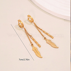 Boucles d'oreilles pendantes créoles en acier inoxydable 304 pour femmes&nbsp;IT2064