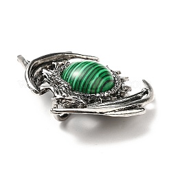 Ciondoli malachite sintetici&nbsp;G-B033-05AS-17