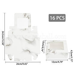Marmor Muster Papier Pappe Schmuckschatullen&nbsp;CON-FH0001-28