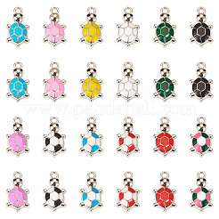 48pcs 12 pendentifs en alliage de couleurs&nbsp;PALLOY-TA0002-55P