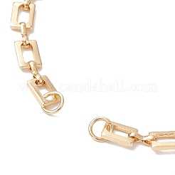 Herstellung von Armbändern aus Messing mit rechteckigen Gliederketten&nbsp;AJEW-JB01302-01