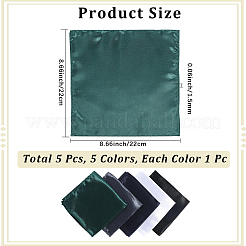 5 pièce d'accessoires de serviette de poche en polyester 5 couleurs&nbsp;AJEW-CN0004-38