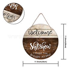 Hängeplatte aus Holz&nbsp;HJEW-WH0027-002