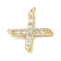 Messing micro pave klare zirkonia anhänger&nbsp;KK-I476-01G-X