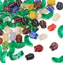 100pcs 2 Arten transparente Glasperlen&nbsp;GLAA-TA0003-93