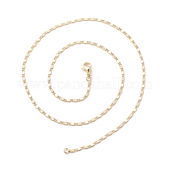 Collar de cadena de eslabones ovalados de latón para mujer&nbsp;NJEW-P265-21G