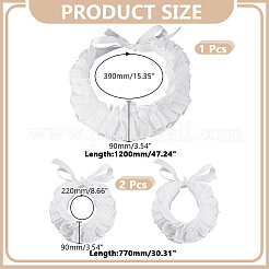 Chiffon-Kragen mit Rüschenspitze&nbsp;AJEW-WH0007-63A
