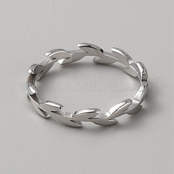 6 set di 5 anelli in acciaio inossidabile con onda&nbsp;RJEW-WH0015-08