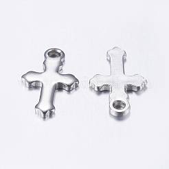 Petites breloques en forme de croix en acier inoxydable 304 résistant au ternissement&nbsp;STAS-L198-27P