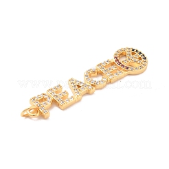 Pendenti ecologici in ottone con micro pavé di zirconi&nbsp;KK-K268-36G
