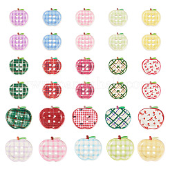 100 pz 3 stili bottoni in plastica a forma di mela a 4 fori&nbsp;BUTT-TA0001-54