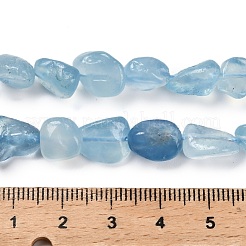 Natürliche Aquamarin Perlen Stränge&nbsp;G-P568-C13-01