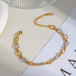 Edelstahl-Armbänder mit ovalen Gliederketten für Damen&nbsp;QE8040-3