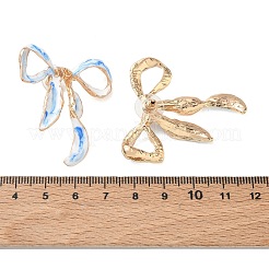 Ohrstecker mit Schleife aus blau-weißer Emaillelegierung für Damen&nbsp;AL-CBAAE88-01G