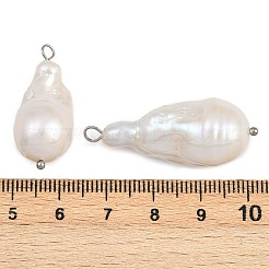 Natürliche Süßwasserperlen-Keshi-Perlenanhänger&nbsp;STAS-D378-05P