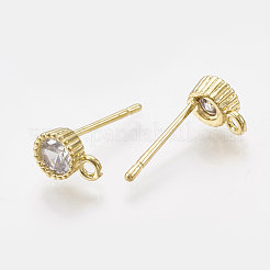 Risultati di orecchini a bottone in ottone zirconi cubici&nbsp;KK-T035-82