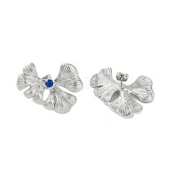 Boucles d'oreilles à tige en forme de feuille en acier inoxydable 304 pour femmes&nbsp;EJEW-K281-28P