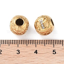 Placcatura ionica (ip) 304 perline europee in strass in acciaio inossidabile&nbsp;STAS-A092-10X-G