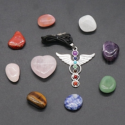 Set mit Chakra-Edelstein-Ornamenten zum Thema Valentinstag&nbsp;VALE-PW0003-03