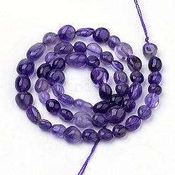 Natürlichen Amethyst Perlen Stränge&nbsp;G-Q952-02-6x8