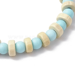 Bracelets extensibles en perles rondes de howlite naturelle pour hommes et femmes&nbsp;BJEW-JB11817