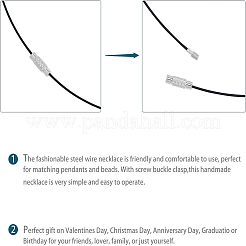 Edelstahldraht Kordel diy Schmuck machen&nbsp;TWIR-UN0001-04